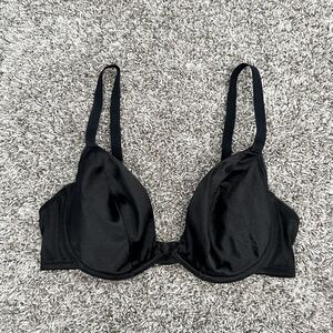 vintage victoria’s secret black underwire satin bra size 36B